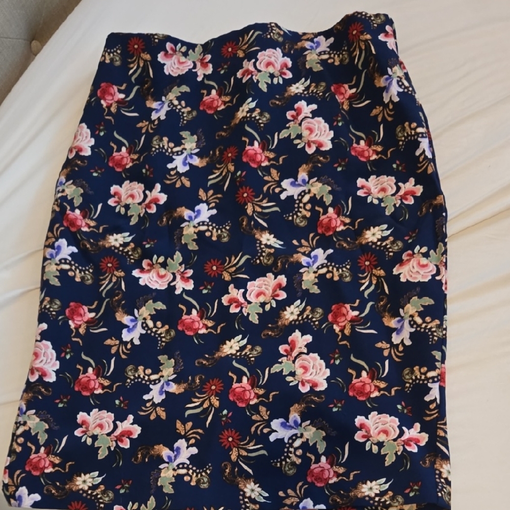 Philosophy Blue Pink Midi Pencil Skirt